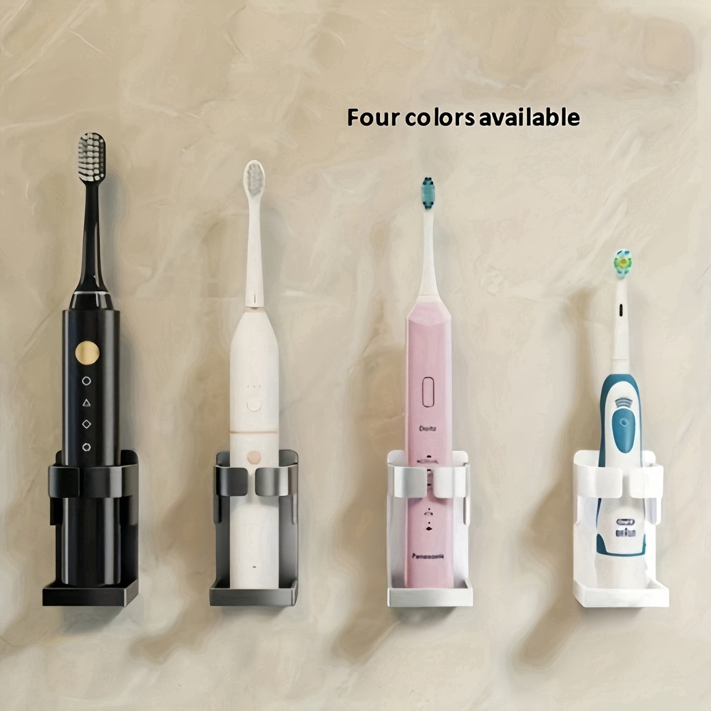 GripRack | Wall-Mounted Electric Toothbrush Holder - Bathroom Organizer for Toothbrush Storage