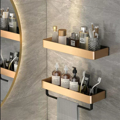 ChicRack | Stylish Bathroom Shelf with Hooks - Contemporary Storage Organizer