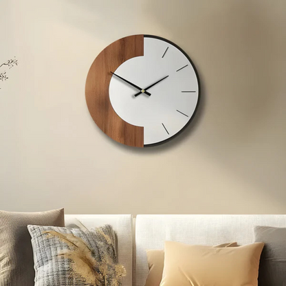 Oversized Rustic Wooden Wall Clock