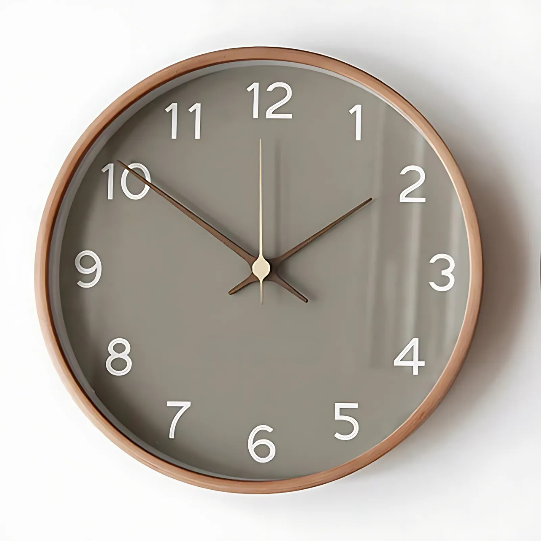 Contemporary Wooden Wall Clock with Chic Design