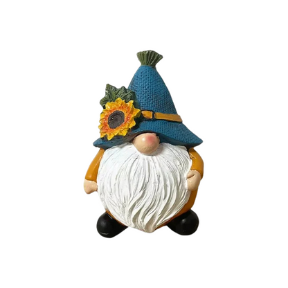 Charming Autumn Gnome Figurine with Pumpkin - Delightful Resin Decor for Home and Garden