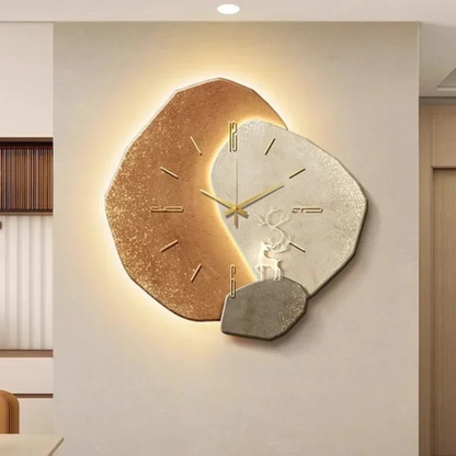 Stylish Brisva Wooden Wall Clock with LED Illumination