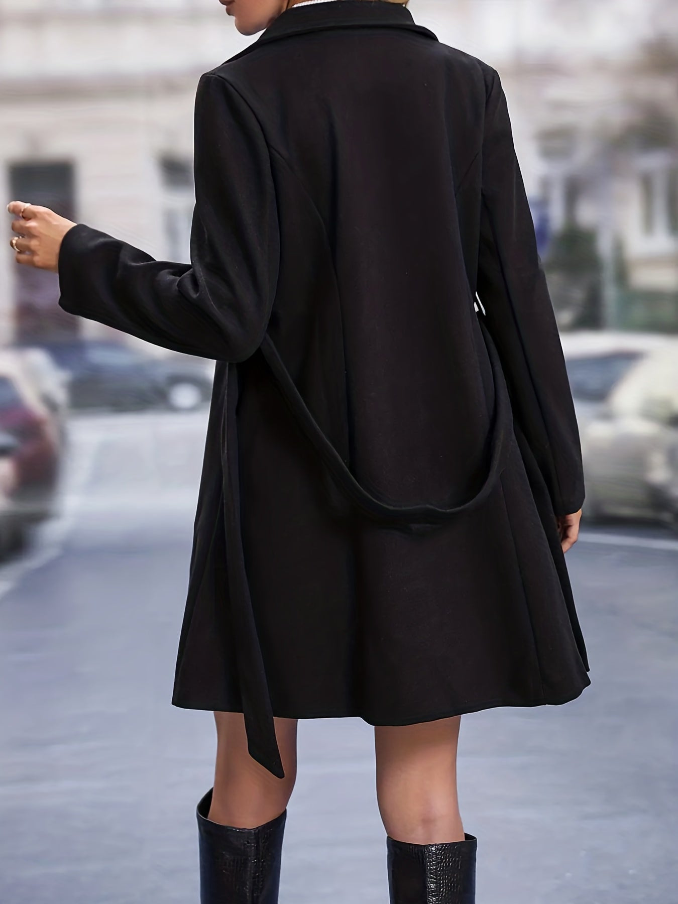 Amira | Women's Long Black Coat