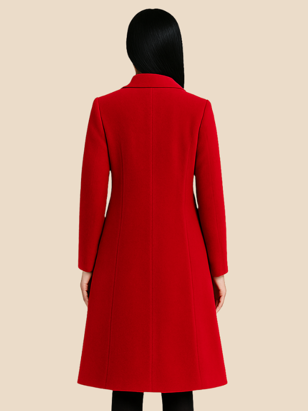 Divisha | Stylish Long Wool Coat for Women - Cozy Winter Outerwear