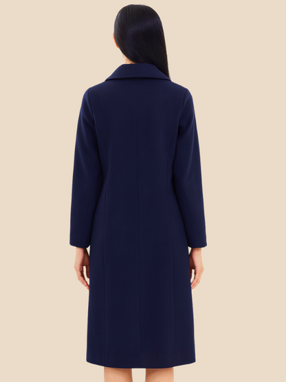 Divisha | Stylish Long Wool Coat for Women - Cozy Winter Outerwear