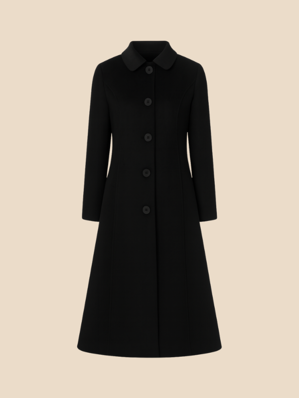 Divisha | Stylish Long Wool Coat for Women - Cozy Winter Outerwear