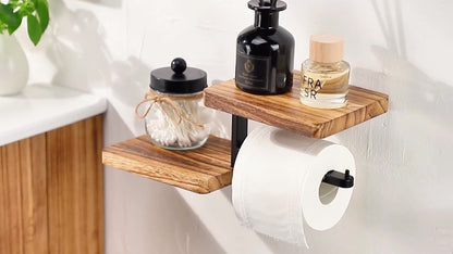 TissueLedge | Vertical Wooden Napkin Holder - Space-Saving Organizer for Kitchen and Bathroom