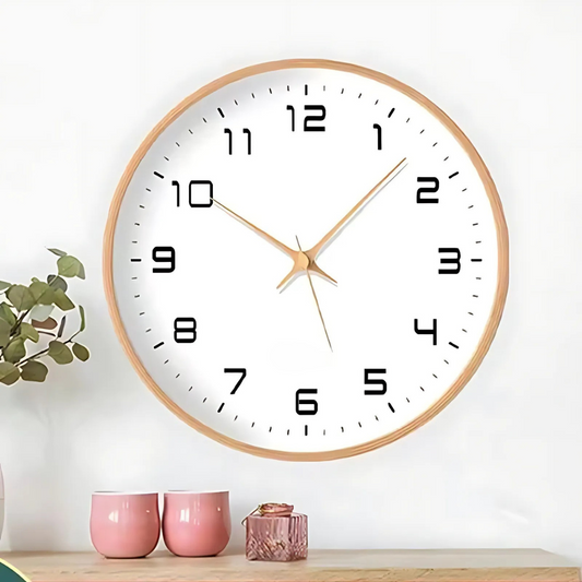 Elegant Woodland-Inspired Wooden Wall Clock
