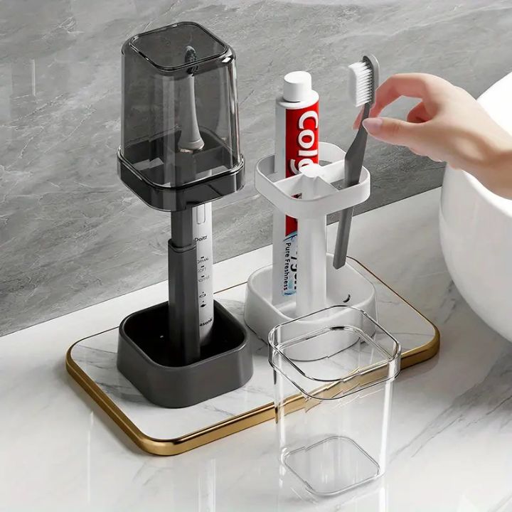 SealClean | Hygienic Toothbrush Holder with Lid for Organized Bathroom Storage