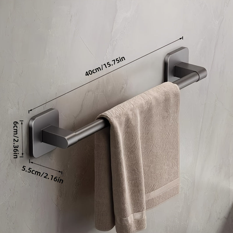 GripBar | Wall-Mounted Towel Rack - No-Drill Aluminium and Plastic Design for Easy Installation
