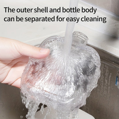 Dispenza | Transparent Wall-Mounted Dispenser Bottle for Kitchen & Bathroom - No Drilling Required