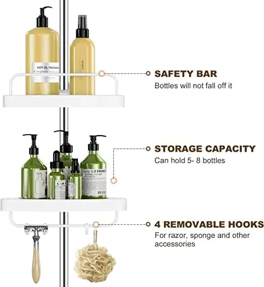 CornerNook | Stylish and Durable Space-Saving Bathroom Corner Shelf