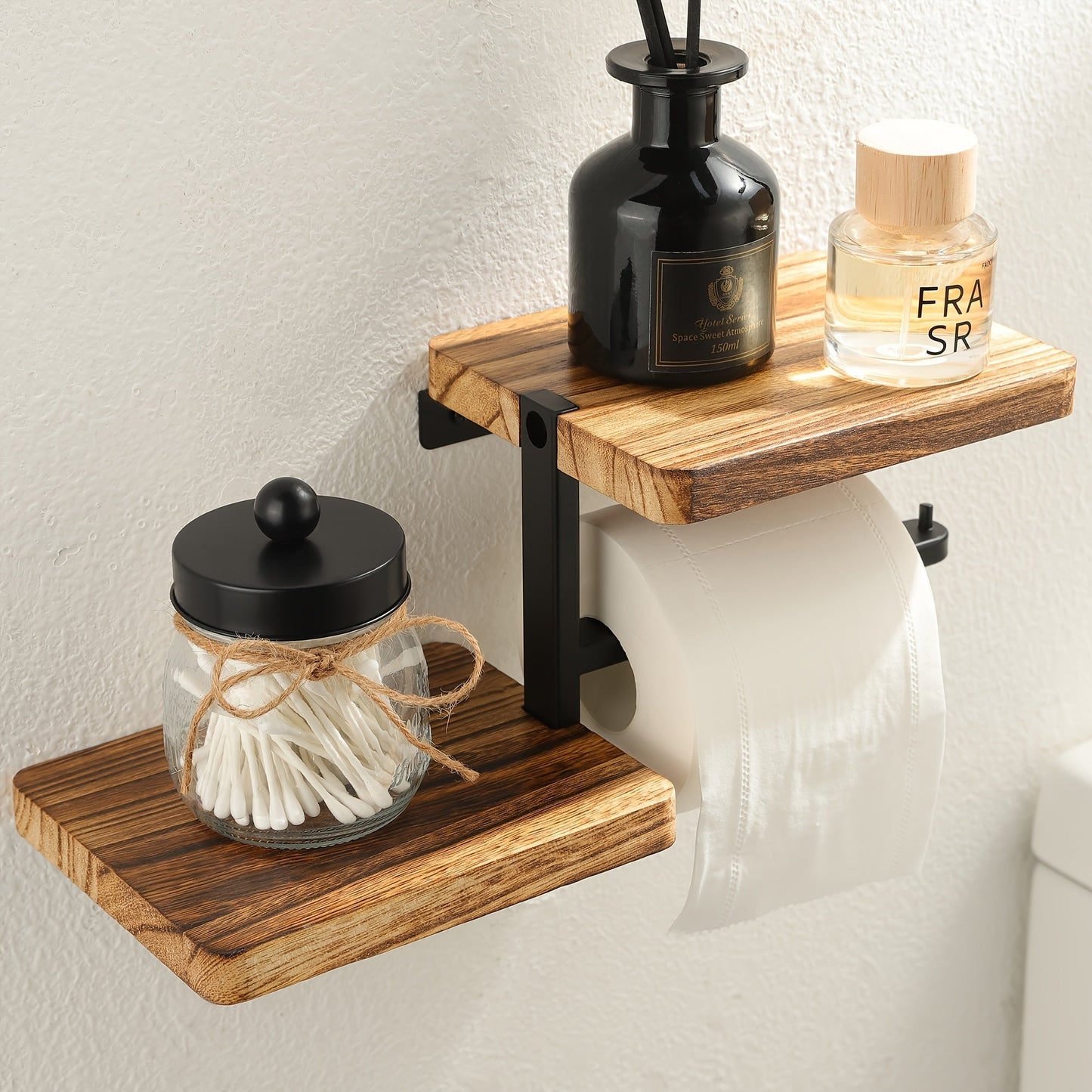 TissueLedge | Vertical Wooden Napkin Holder - Space-Saving Organizer for Kitchen and Bathroom