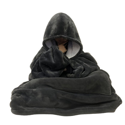 Cozy Universal Blanket Sweater with Oversized Kangaroo Pocket