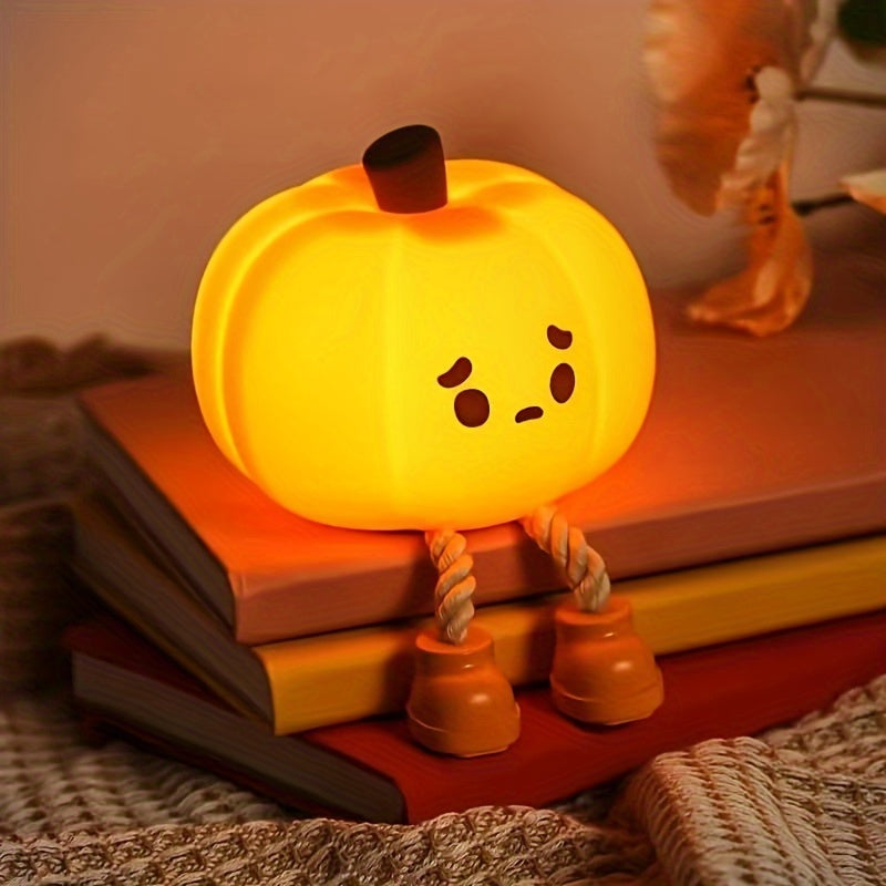 Rechargeable LED Pumpkin Night Light with USB Charging