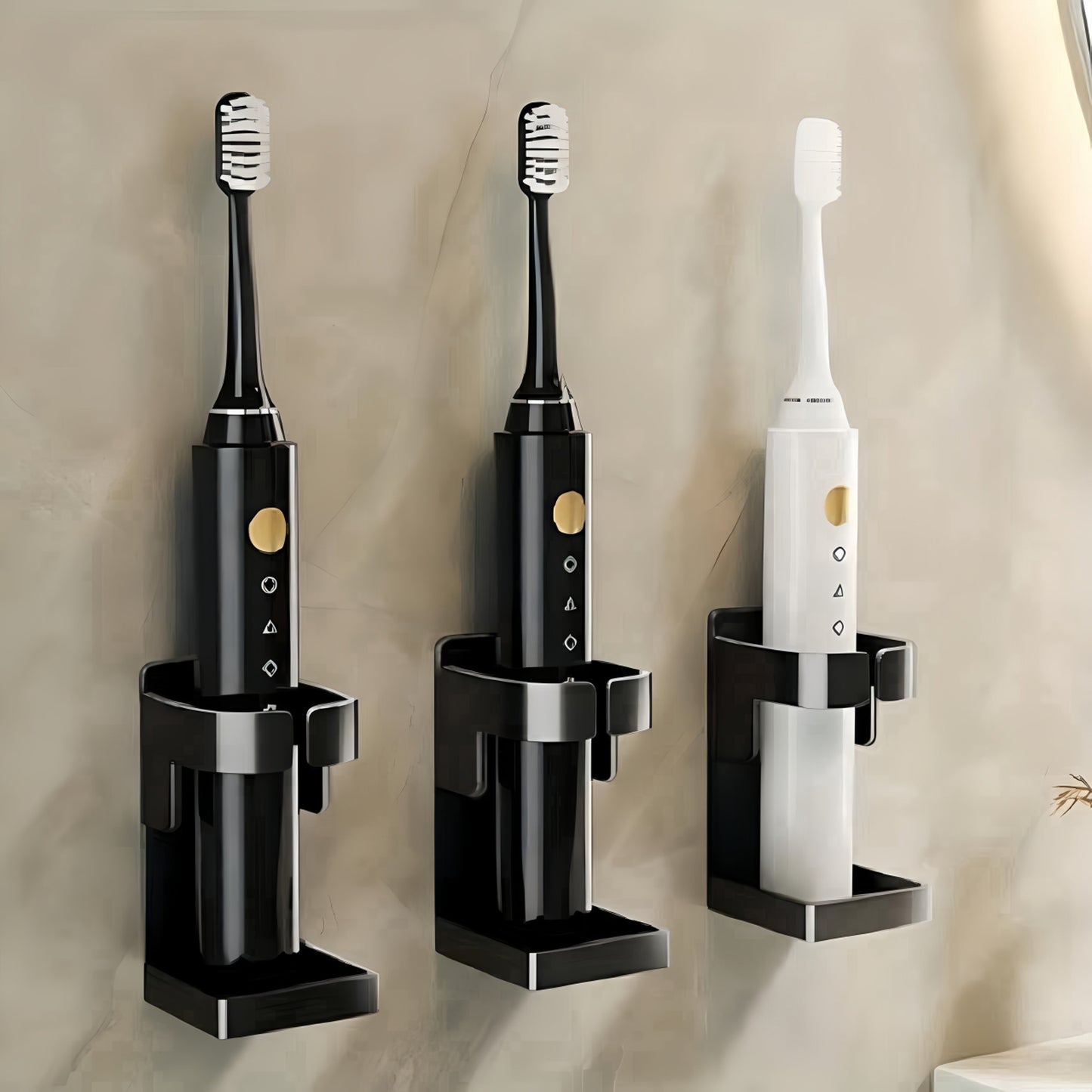 GripRack | Wall-Mounted Electric Toothbrush Holder - Bathroom Organizer for Toothbrush Storage
