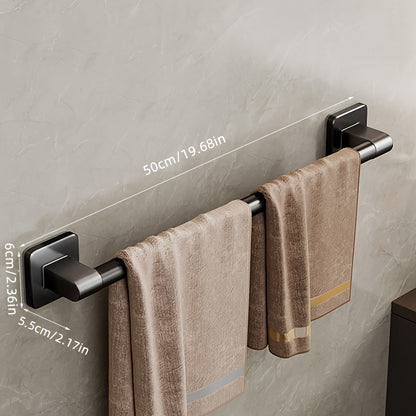 GripBar | Wall-Mounted Towel Rack - No-Drill Aluminium and Plastic Design for Easy Installation