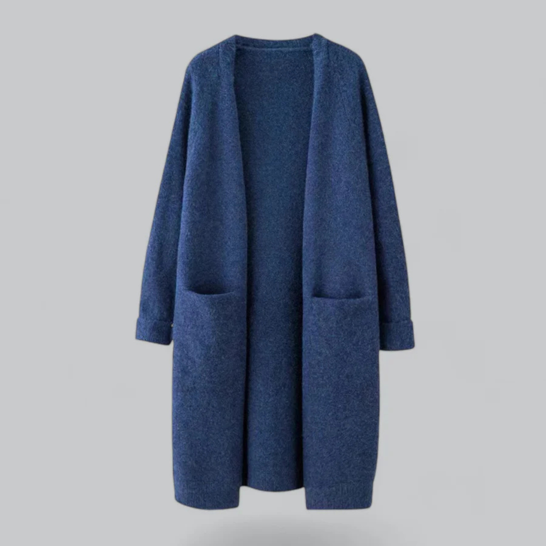 Women's Cozy Long Knitted Cardigan for Winter