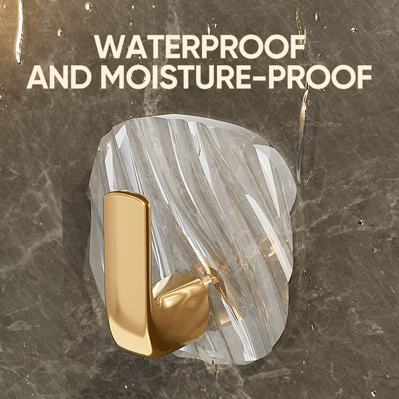 HookElegance | Clear Acrylic No-Drill Wall Hook - Strong Self-Adhesive, Reusable & Waterproof for Bathroom Use