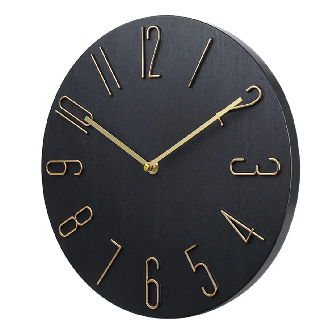 Chic Wall Clock with Vibrant Accents