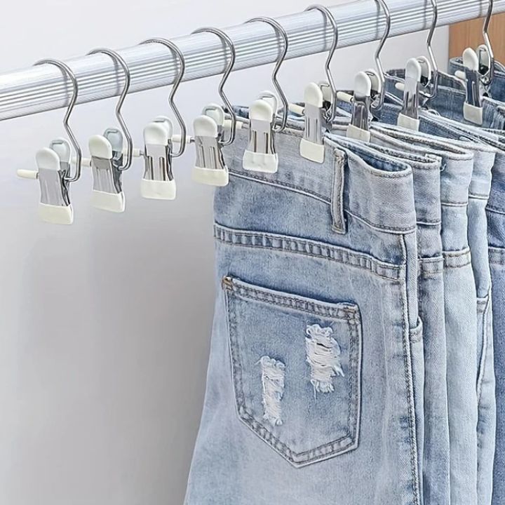 Durable Stainless Steel Clothing Clips - Heavy-Duty Hangers