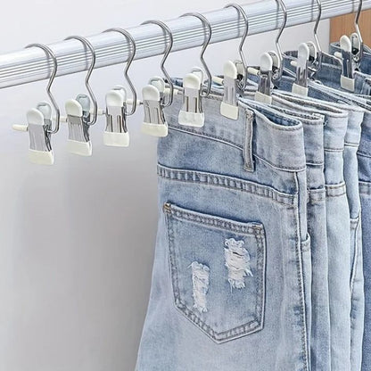 Durable Stainless Steel Clothing Clips - Heavy-Duty Hangers