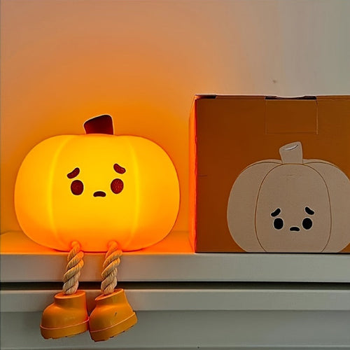 Rechargeable LED Pumpkin Night Light with USB Charging