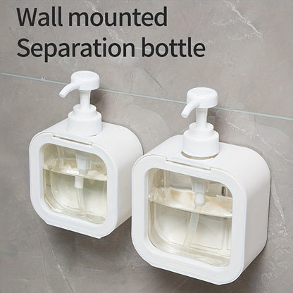 Dispenza | Transparent Wall-Mounted Dispenser Bottle for Kitchen & Bathroom - No Drilling Required