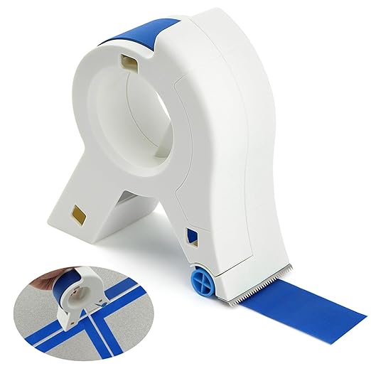 Tape Dispenser with Cutter – Comes with 2 Rolls Included
