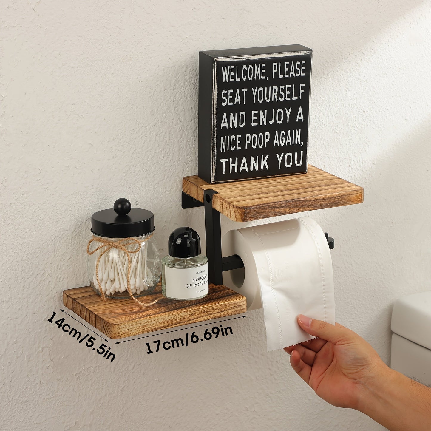 TissueLedge | Vertical Wooden Napkin Holder - Space-Saving Organizer for Kitchen and Bathroom