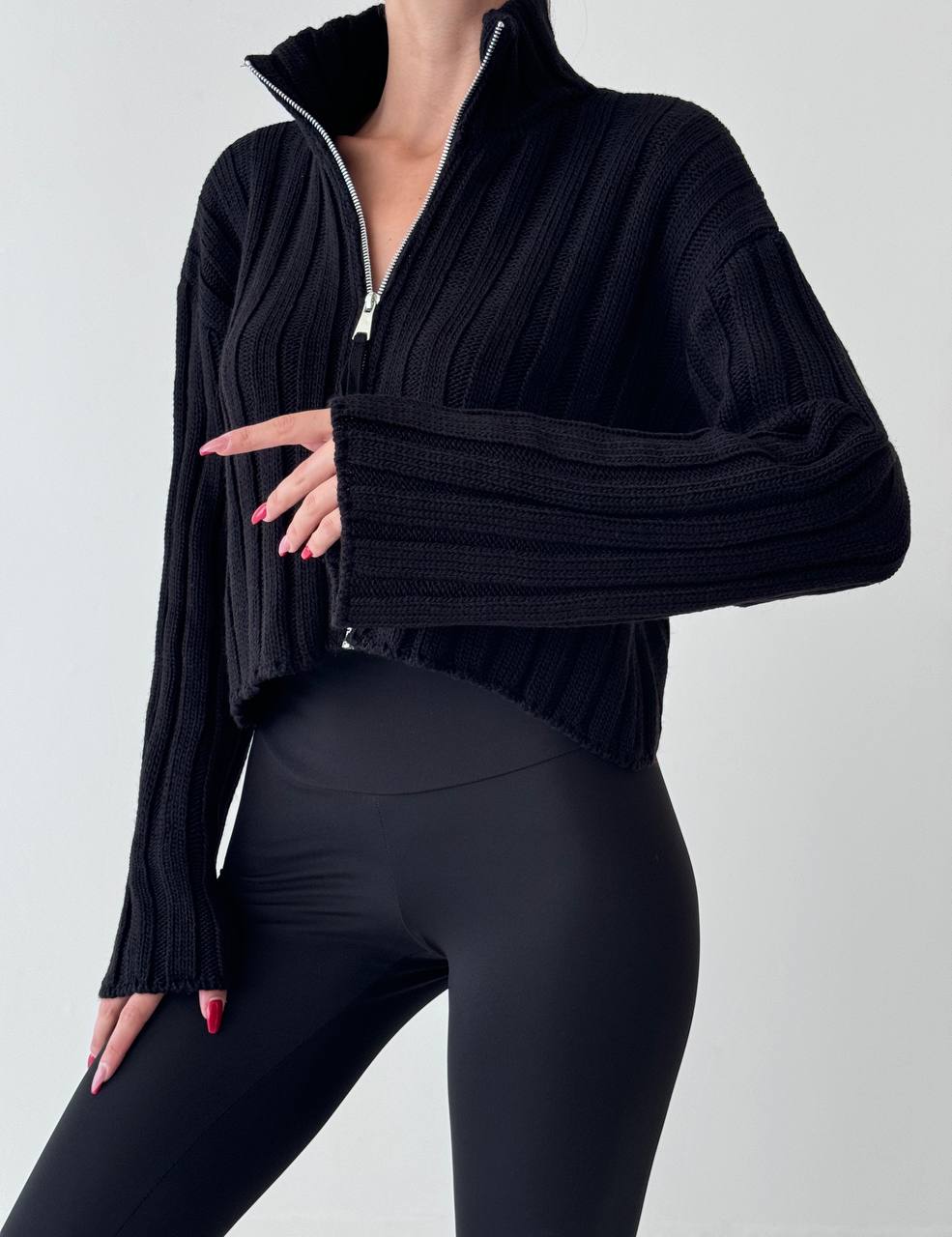 LIV | Women's Knitted Zip-Up Cardigan