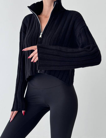 LIV | Women's Knitted Zip-Up Cardigan
