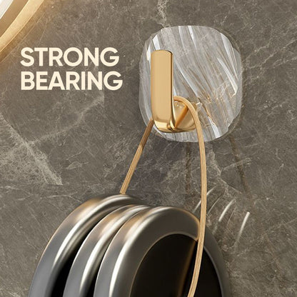 HookElegance | Clear Acrylic No-Drill Wall Hook - Strong Self-Adhesive, Reusable & Waterproof for Bathroom Use