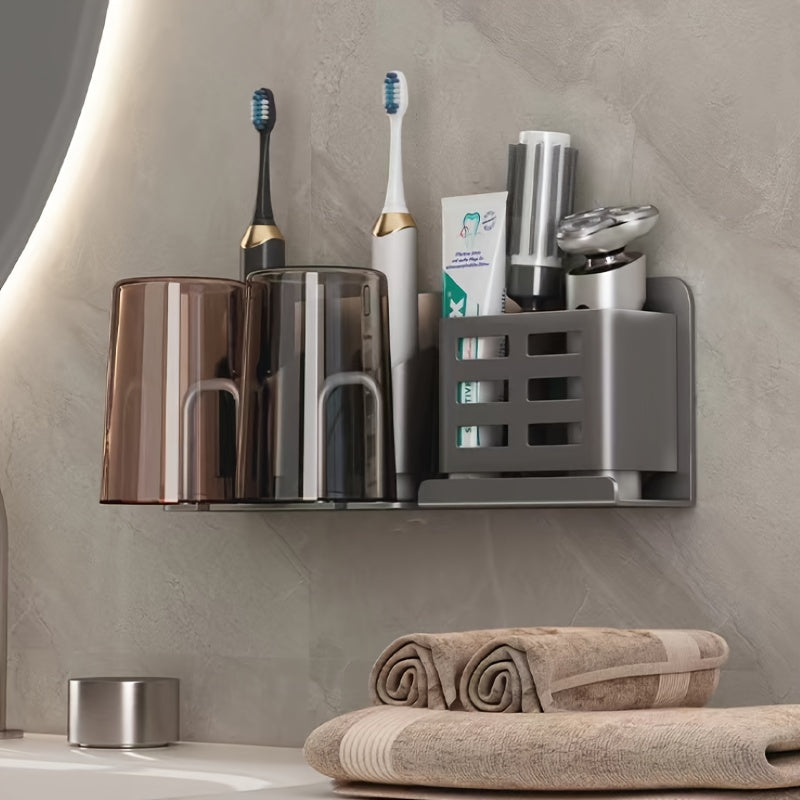 BristleHub | Wall-Mounted Electric Toothbrush Organizer with Drainage Holes for Bathroom