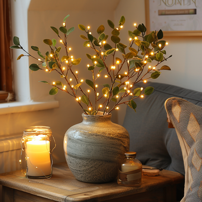 Fairy Light-Embellished Olive Branch