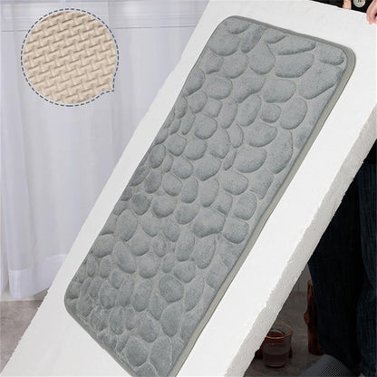 CobbleMat | Non-Slip PVC Bath Mat with Pebble Texture - Quick-Drying, Soft, and Durable for Your Bathroom