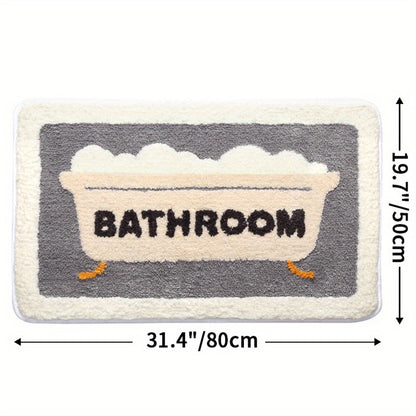 DryStep | Ultra-Absorbent Non-Slip Bath Mat - Fast-Drying Mat for Safe and Comfortable Bathroom Use