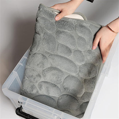 CobbleMat | Non-Slip PVC Bath Mat with Pebble Texture - Quick-Drying, Soft, and Durable for Your Bathroom