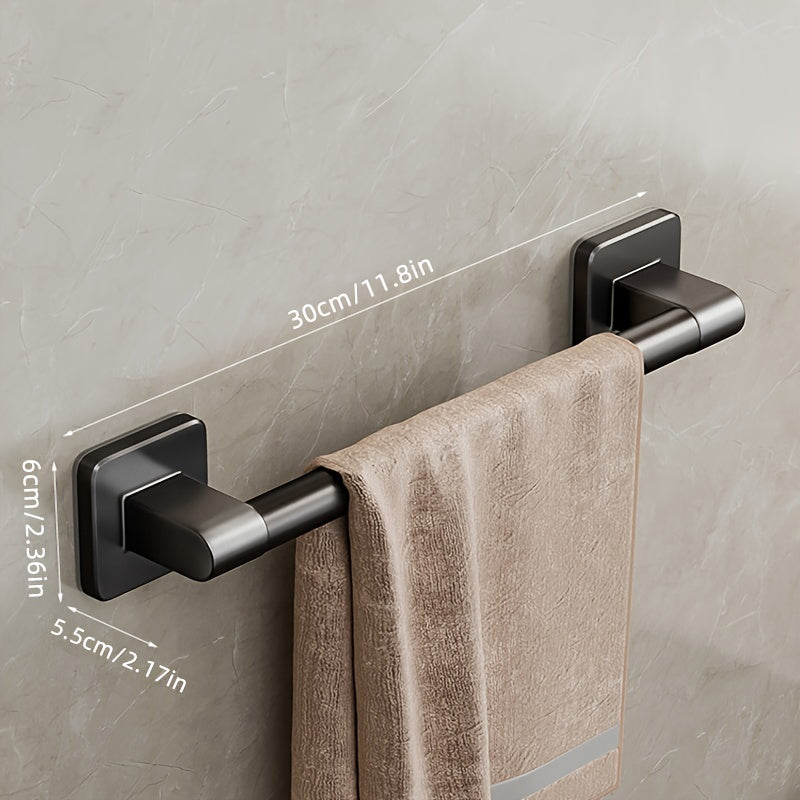 GripBar | Wall-Mounted Towel Rack - No-Drill Aluminium and Plastic Design for Easy Installation