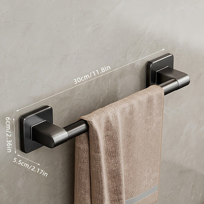 GripBar | Wall-Mounted Towel Rack - No-Drill Aluminium and Plastic Design for Easy Installation