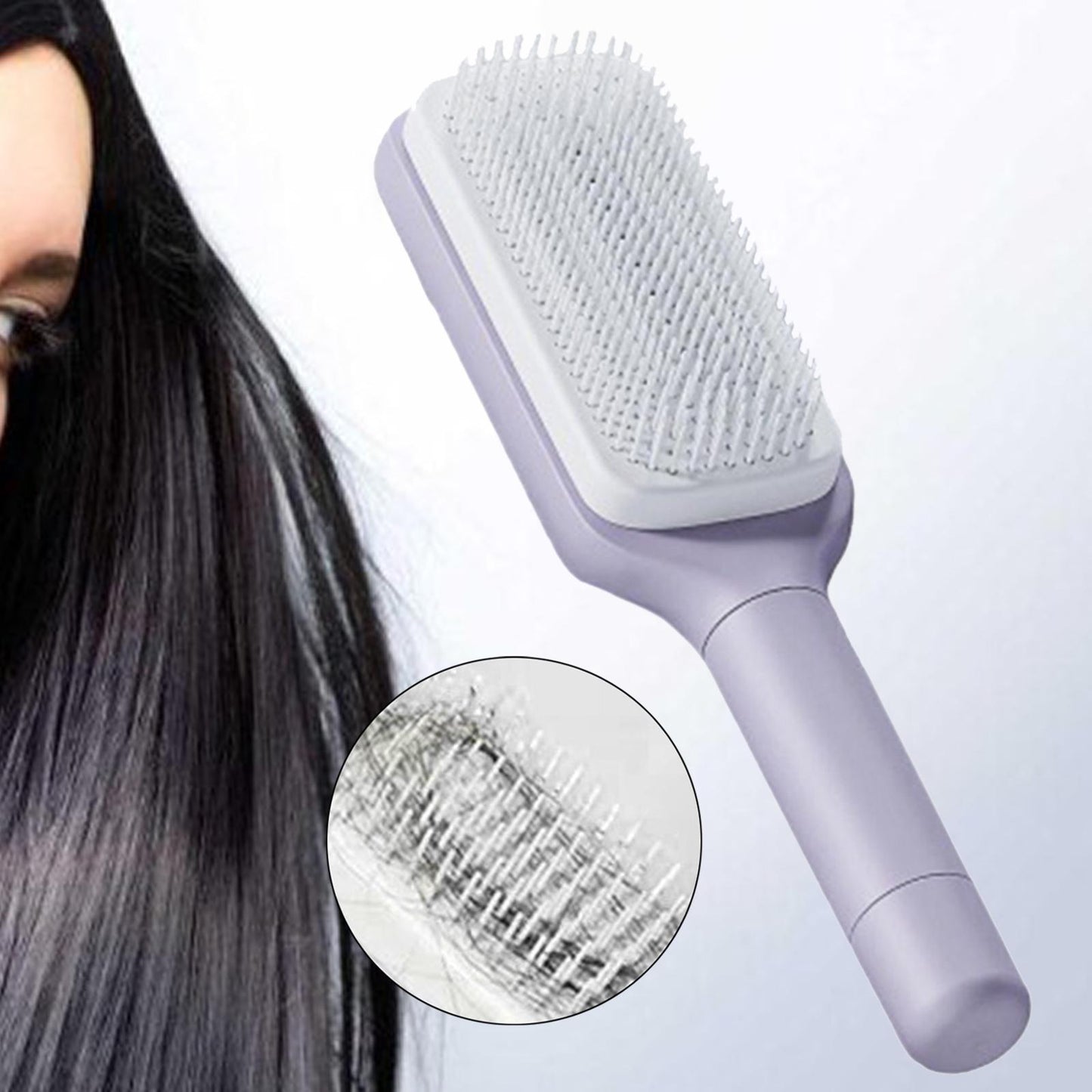 Self-Cleaning Brush — Effortlessly Eliminates Hair from Your Hair