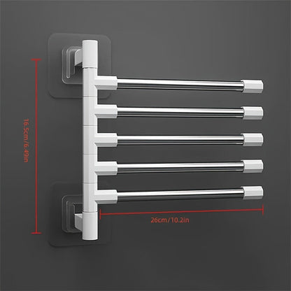 SlickRack | Suction Cup Wall-Mounted Towel Rack - No-Drill Bathroom Storage Solution for Towels and Toiletries