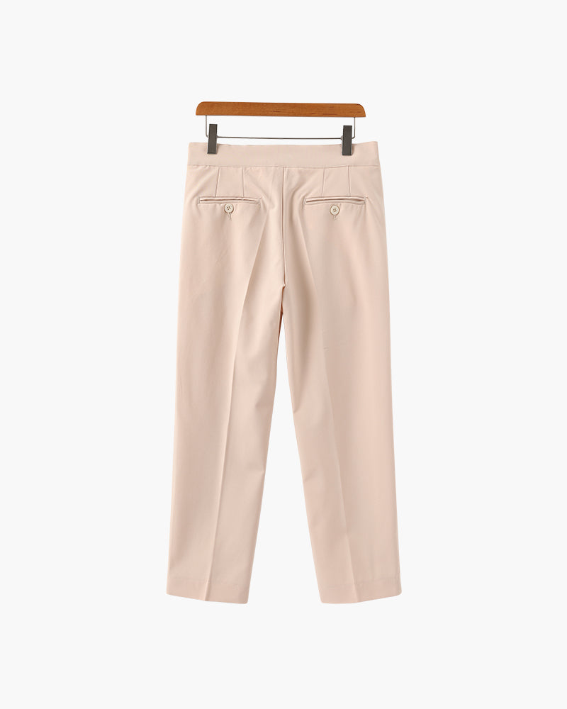 Elevated High-Waisted Parisian Trousers