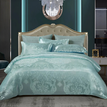 Light Satin Floral Print Duvet Cover