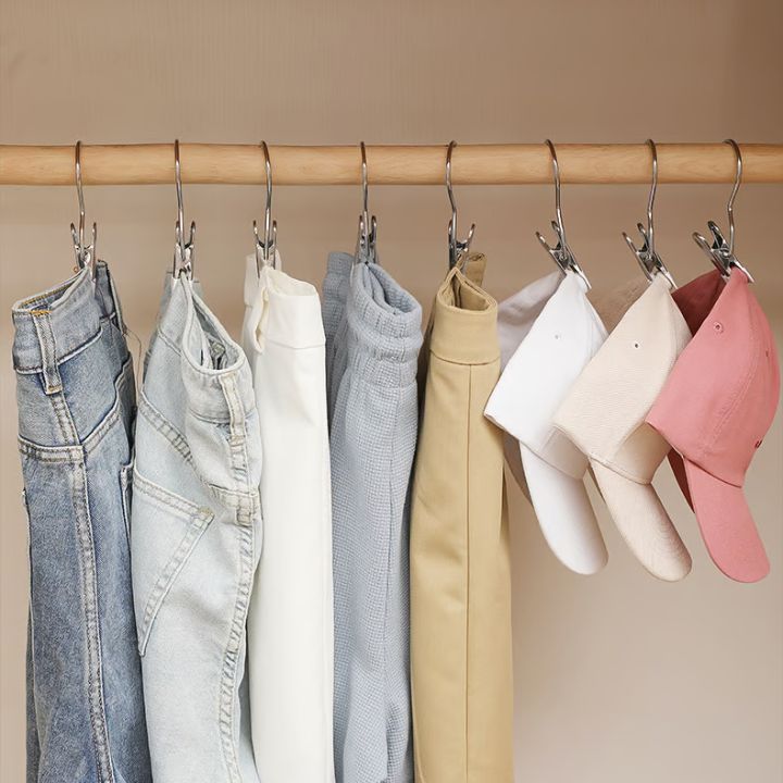 Durable Stainless Steel Clothing Clips - Heavy-Duty Hangers