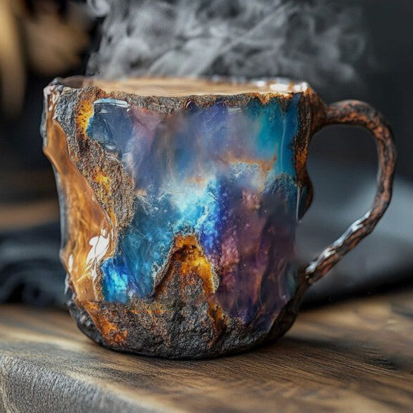 Crystal-Infused Mineral Coffee Mugs