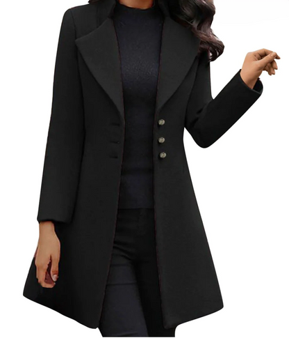 Kiara | Chic Long Sleeve Coat for Women