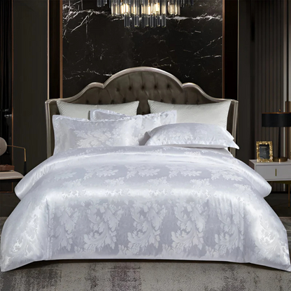 Light Satin Floral Print Duvet Cover