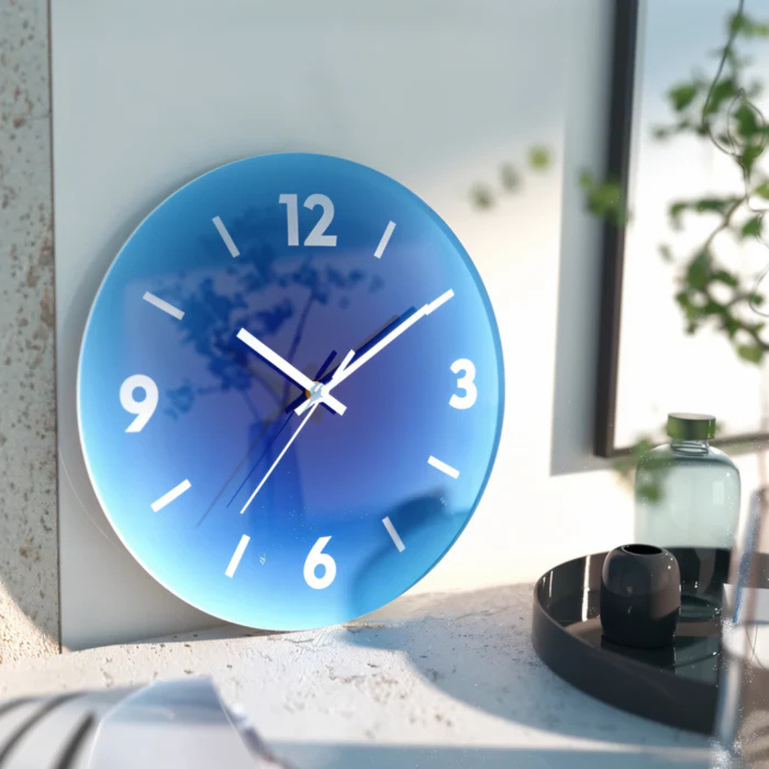Contemporary Glass Wall Clock for Elegant Decor