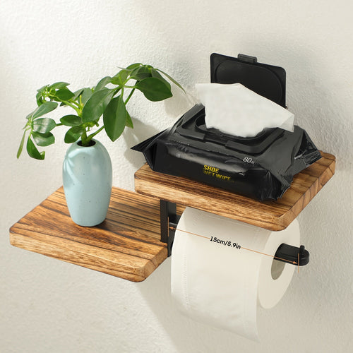 TissueLedge | Vertical Wooden Napkin Holder - Space-Saving Organizer for Kitchen and Bathroom
